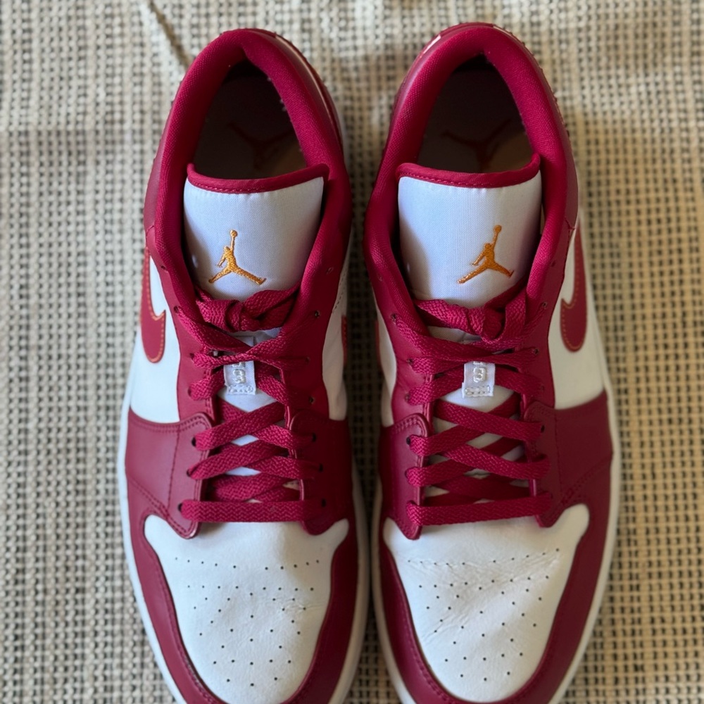 Air Jordan 1 Low “Cardinal Red” Men’s Size 14 - Picture 2 of 5